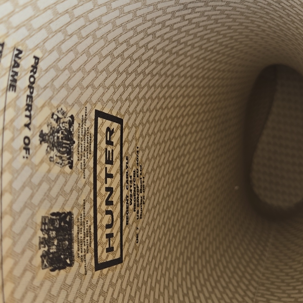 Hunter Regent Carlyle Regal Rain Boots Black And Brown Two-Tone Womens Size 9 - Picture 4 of 12